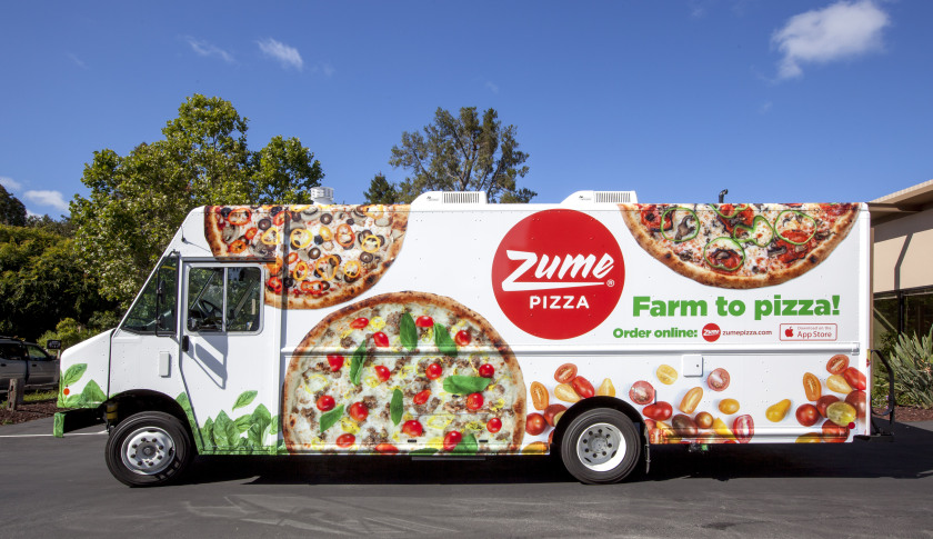 pizza shipping van