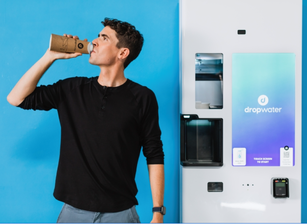 Man drinking DropWater